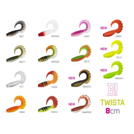 Gumihal Delphin TWISTA UVs / 5db 8cm/TIGERA