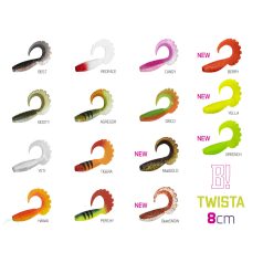 Gumihal Delphin TWISTA UVs / 5db 8cm/BERRY