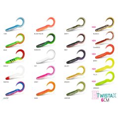 Gumihal Delphin TwistaX Eeltail UVs / 5db 6cm/GREENCH