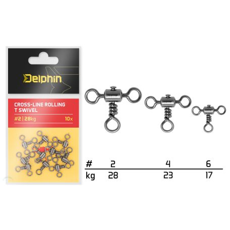 Átmenő gördülő T forgó / 10 db #2/28kg