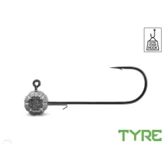 Grub-tartóval ellátott Delphin TYRE jigfej / 5 db 10g-6/0