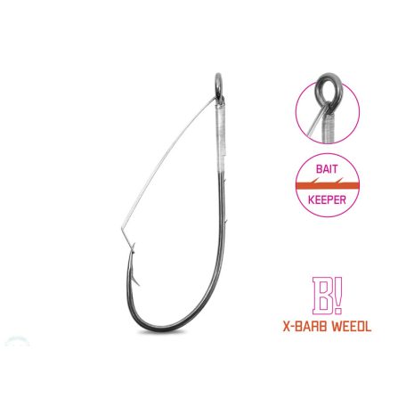 Delphin B! X-BARB WEEDL bokorugró cheburashka horog / 8db 2/0