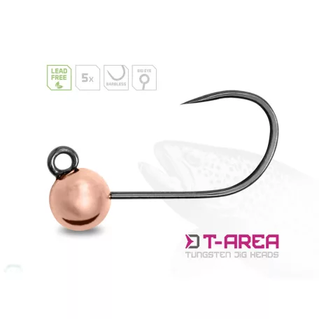 Delphin T-AREA BL Tungsten jig / 5 db réz/4,6mm/0,9g/#6