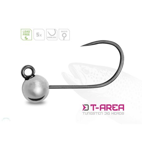 Delphin T-AREA BL Tungsten jig / 5 db ezüst/4,6mm/0,9g/#6