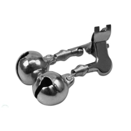 Csörgő Delphin, fémcsipesz / 1db 18mm