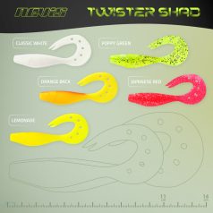 Twister Shad 14cm 2db/cs (Poppy Green)