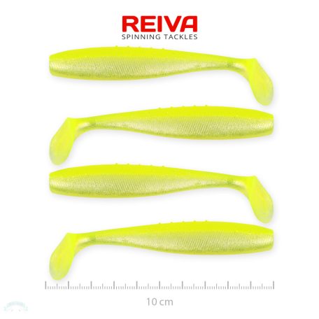 Flat Minnow shad 10cm 4db/cs (Flash Lemonade)