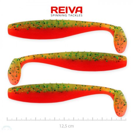 Flat Minnow shad 12,5cm 3db/cs (Crazy Tomato)