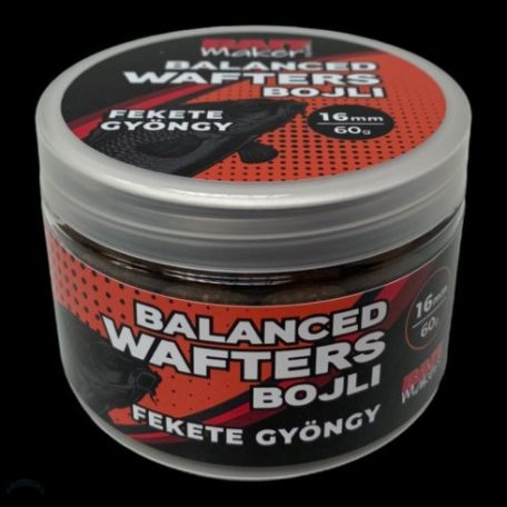 BAIT MAKER BALANCED WAFTER BOJLI FEKETE GYÖNGY 16 MM