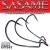 SASAME Wide Gape Offset speciális horog - Black Nickel - 3/0