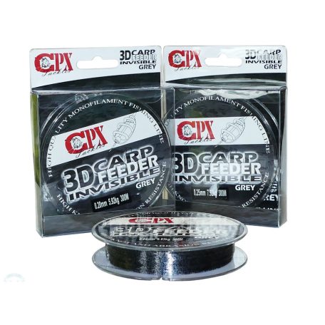 CPX - 3D CARP FEEDER INVISIBLE - Grey (Szürke) zsinór - 300m - 0,18mm