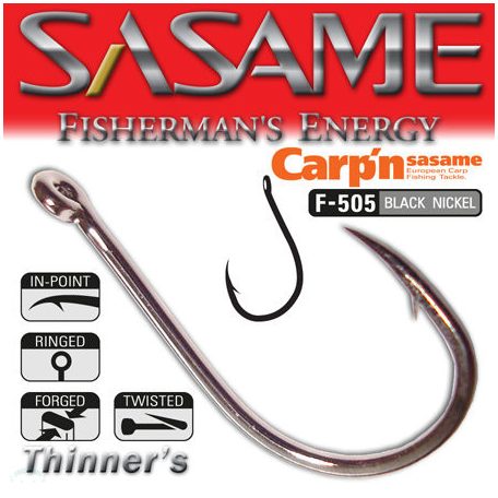 SASAME Thinners bojlis horog - Black Nickel - 1