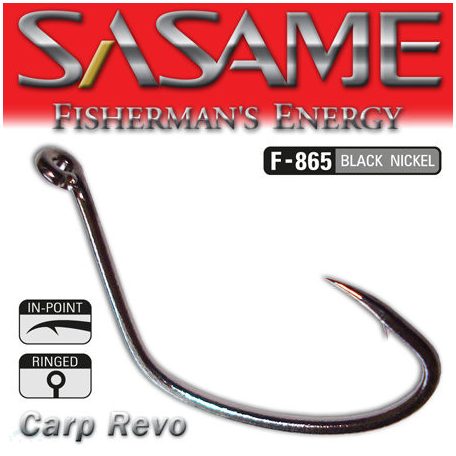 SASAME Carp Revo füles pontyozó horog - Black Nickel - 2