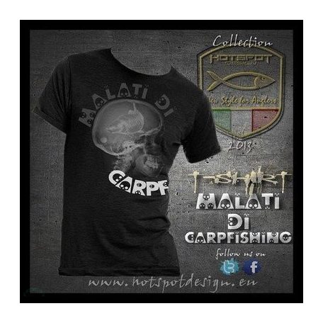 Hotspot Design - T-SHIRT - környakú póló - MALATI DI CARPFISHING - XL