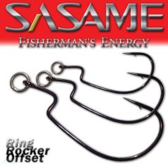   SASAME Ring Rocker Offset speciális horog - Black Nickel - 3/0