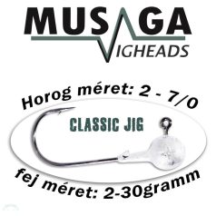 Musaga Classic Jig horog fejjel - 1 - (5db/csomag) - 3,0gr