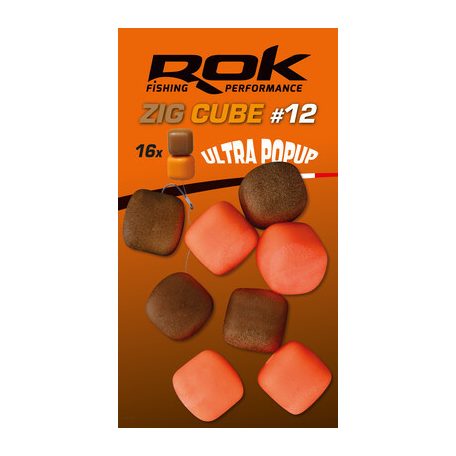 ROK Zig Cube Mix 12mm - Ultra Pop-up 16db/blister - Barna/Narancs