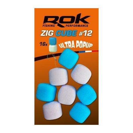 ROK Zig Cube Mix 12mm - Ultra Pop-up 16db/blister - Kék/Fehér