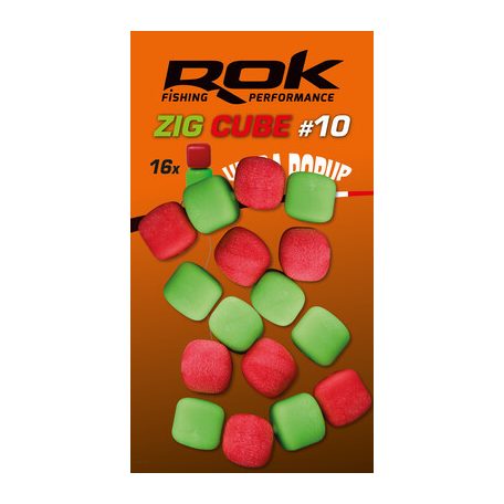 ROK Zig Cube Mix 10mm - Ultra Pop-up 16db/blister - Piros/Zöld