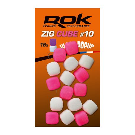 ROK Zig Cube Mix 10mm - Ultra Pop-up 16db/blister - Pink/Fehér