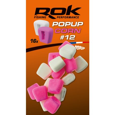 ROK Pop-up Corn 12mm - Ultra Pop-up 16 darab/csomag - Pink/Fehér