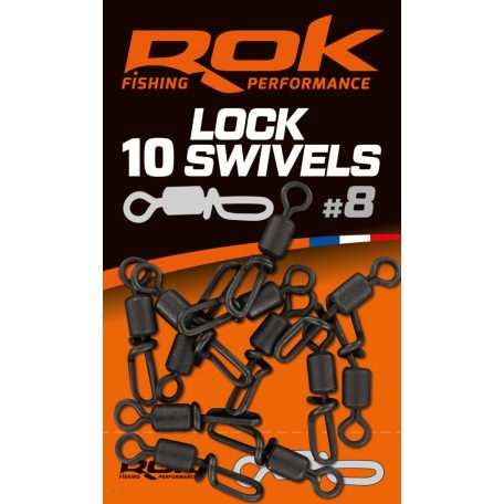 ROK LOCK Swivels 8 - Biztons. forgó - 10 darab/csomag