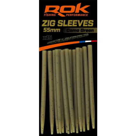 ROK - Zig Sleeves - gubancgátló ujjak - 15 darab/csomag - camo zöld