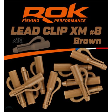 ROK Lead Clip XM - ólomkapocs - 10 darab/csomag - Barna