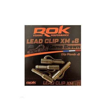 ROK Lead Clip XM - ólomkapocs - 10 darab/csomag - Camo Barna