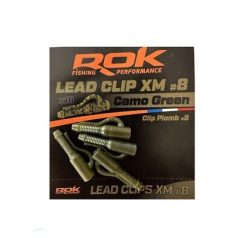   ROK Lead Clip XM - ólomkapocs - 10 darab/csomag - Camo Zöld