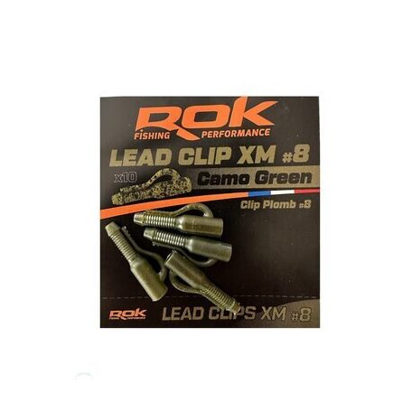 ROK Lead Clip XM - ólomkapocs - 10 darab/csomag - Camo Zöld