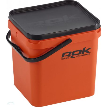 ROK 17 literes szögletes keverő edény fedéllel - SQUARE BUCKET with soft cover - Narancs