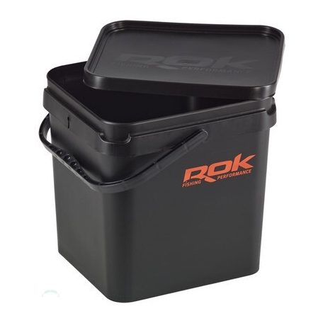 ROK 17 literes szögletes keverő edény fedéllel - SQUARE BUCKET with soft cover - Fekete