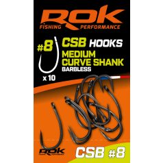   ROK - MEDIUM CURVE SHANK Barbless - Szakáll nélküli teflon horog - 8