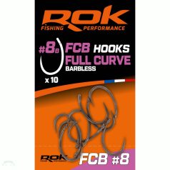   ROK - FULL CURVE BARBLESS - szakál nélküli bojlis horog - 8