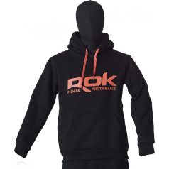 ROK - BLACK HOODIE - Kapucnis fekete pulóver - M