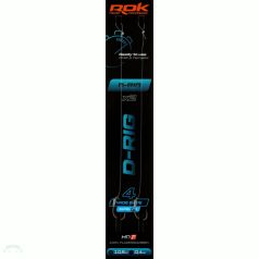   ROK D-RIG Wide Gape Barbless - 2db/csomag - előkötött szakáll nélküli horog - 4 - 0,40mm