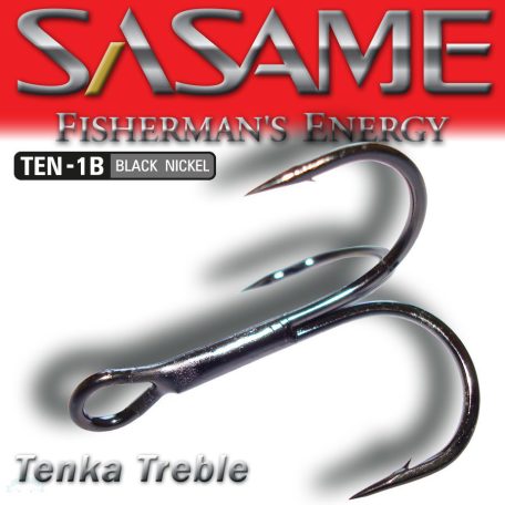 SASAME Tenka Treble hármas horog - Black Nickel - 1