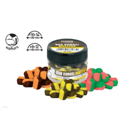 FC Duo Dumbel Wafters horogcsali, o10x14 mm, vajsav (NBC), sajt, 15 g