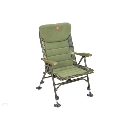 CZ Recliner Komfort horgászfotel, 56x46x42/98 cm, Camou/Fleece