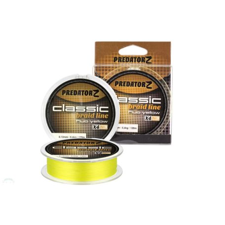 PZ Classic fonott zsinór-fluo sárga, o 0,08 mm, 120 m, 3,9 kg