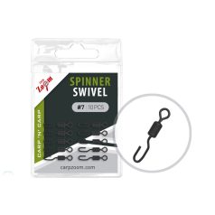 CZ Spinner Swivel gyorskapocs, #7, matt fekete, 10 db