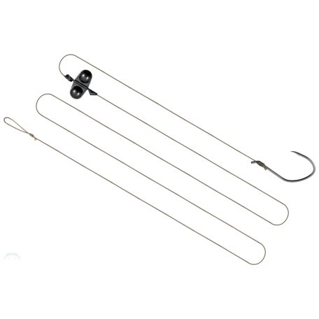 Catzoom Fonott harcsázó előke egyágú horoggal és csörgővel 220 lbs 130cm, #6/0, 1 db