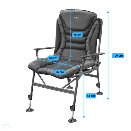 CZ Massive Armchair horgászfotel, 54x58x52/120 cm