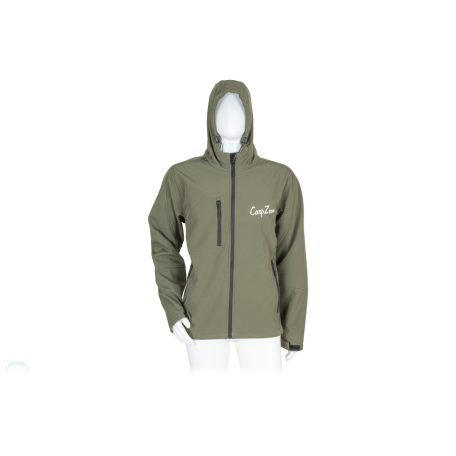 CZ Kapucnis Softshell Kabát, XL, zöld