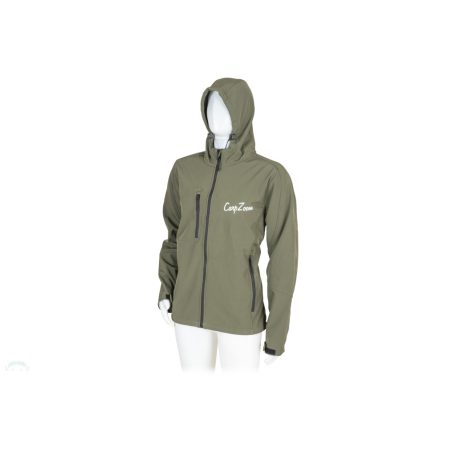 CZ Kapucnis Softshell Kabát, XXL, zöld
