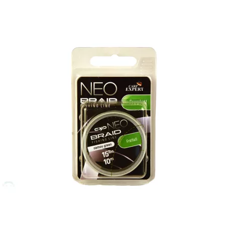 CARP EXPERT NEO FREEFALL KIKÖNNYÍTETT FONOTT ELŐKEZSINÓR 15LBS CAMOU GREEN 10M
