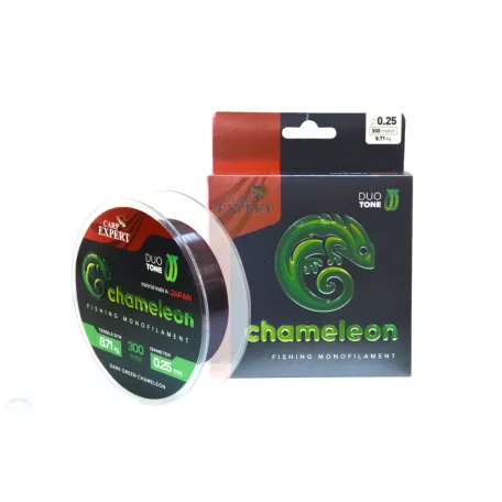 CARP EXPERT CHAMELEON 300M/SPOOL SHINY DARK GREEN 0.25MM 8,71KG