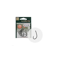   MARUTO HOROG 8714BL CARP HOOKS HC T.D.E.5° BARBLESS BLACK NICKEL 6