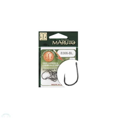 MARUTO HOROG 8366BL CARP HOOKS BARBLESS STRAIGHT EYE FORGED REVERSED RINGED HC BLACK NICKEL 4